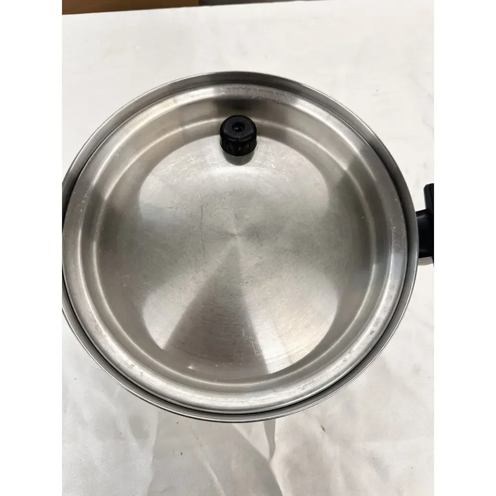 Vintage Royal Prestige 6 Qt 7-Ply Stainless Steel Dutch Oven Pot Valve Lid USA